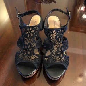 beautiful black wedges